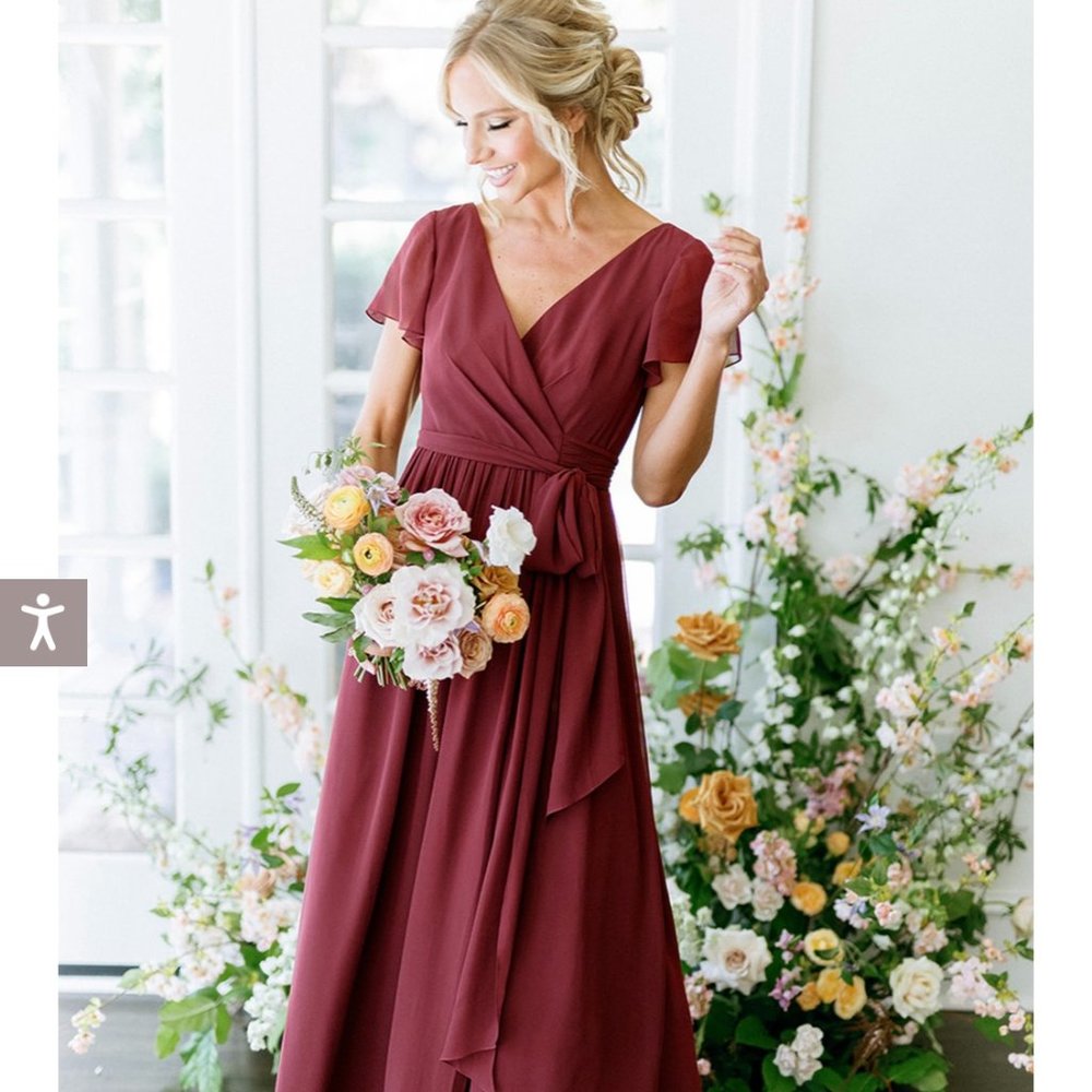 Harper Chiffon Faux Wrap Dress